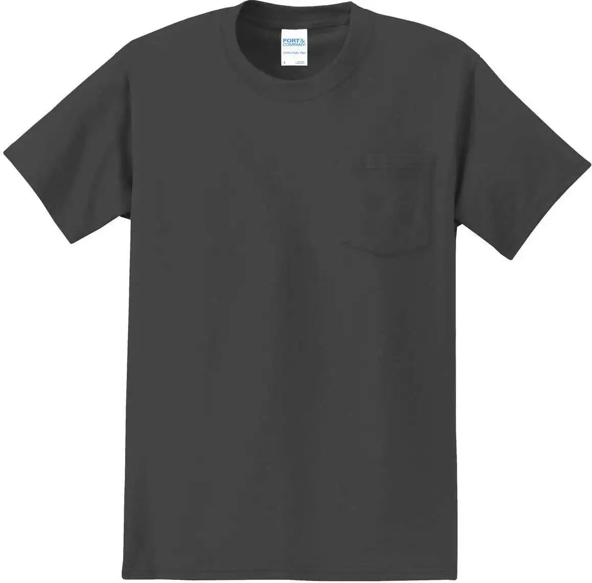 Port &amp; Company Pc61p Essential Pocket Tee Charcoal