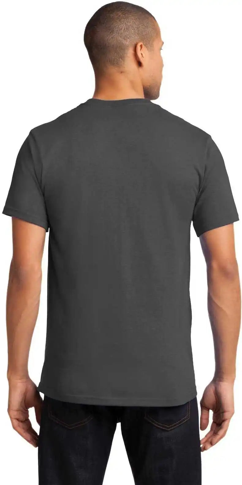 Port & Company Pc61p Essential Pocket Tee Charcoal