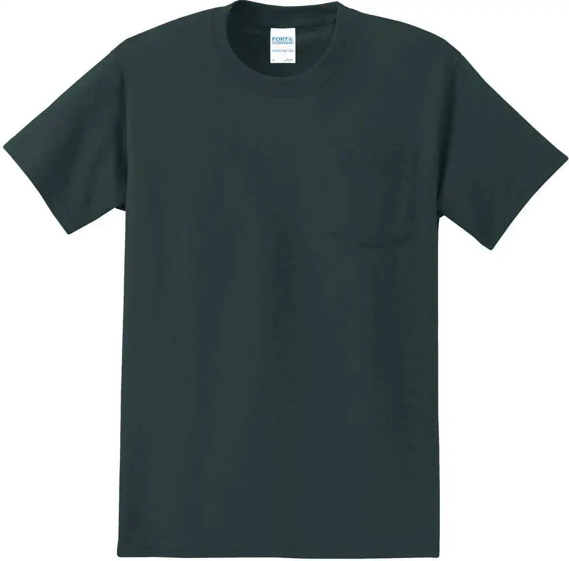 Port &amp; Company Pc61p Essential Pocket Tee Dark Green