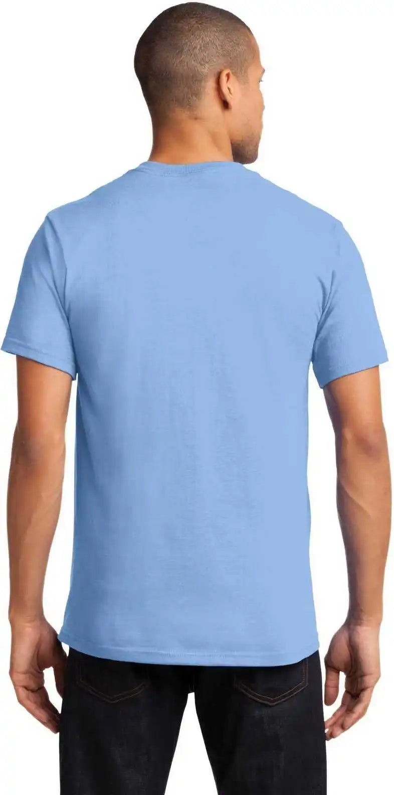 Port &amp; Company Pc61p Essential Pocket Tee Light Blue