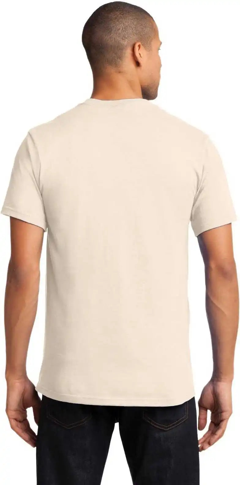 Port &amp; Company Pc61p Essential Pocket Tee Natural