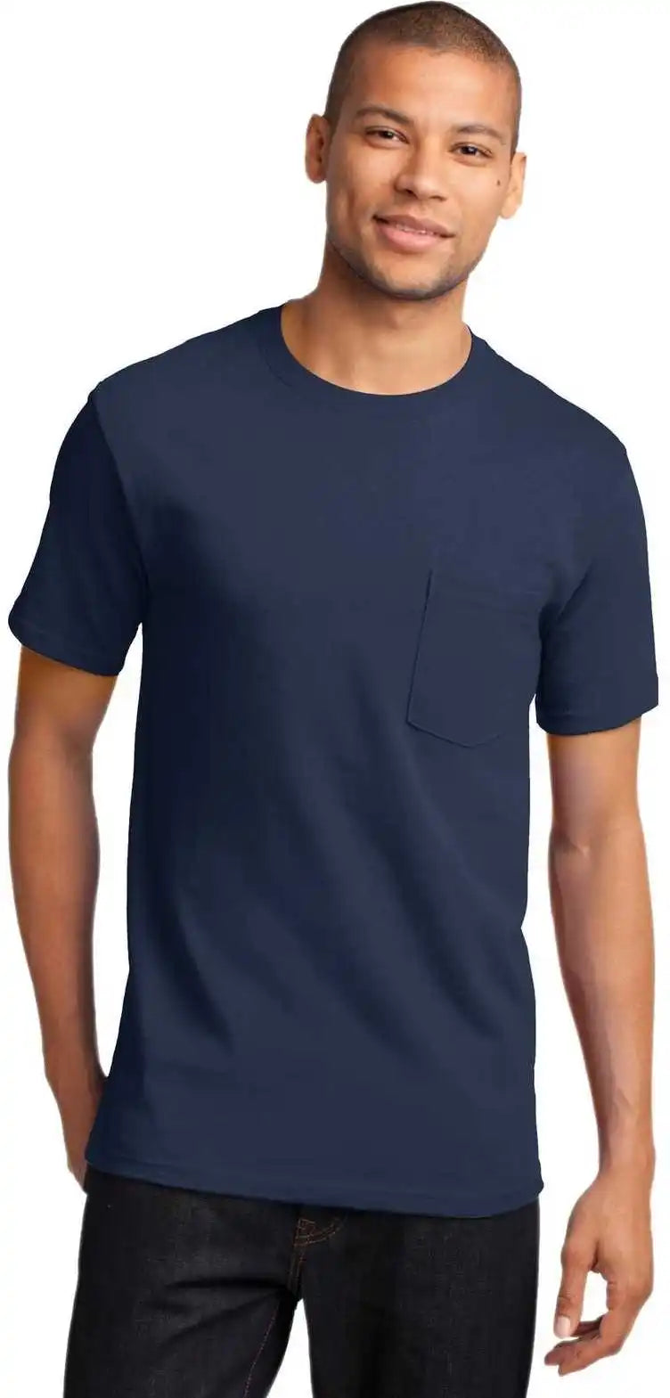 Port & Company Pc61p Essential Pocket Tee Navy