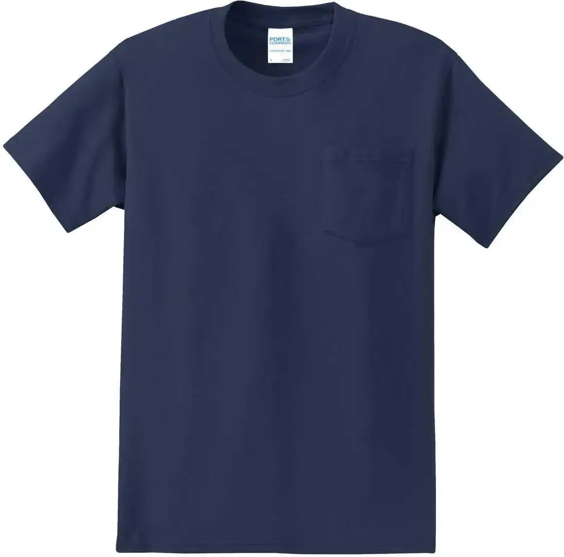 Port &amp; Company Pc61p Essential Pocket Tee Navy