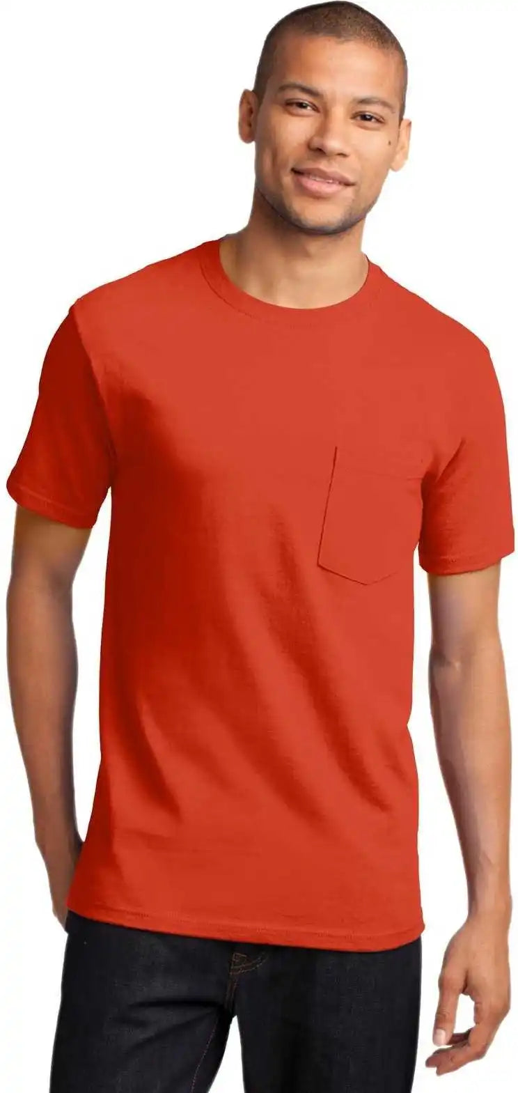 Port & Company Pc61p Essential Pocket Tee Orange