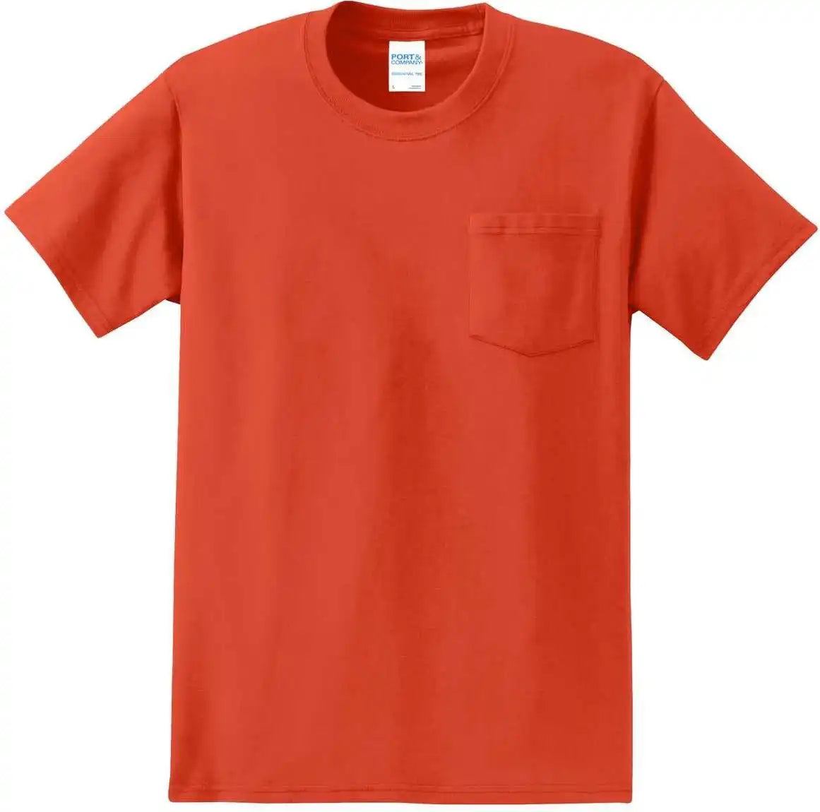 Port &amp; Company Pc61p Essential Pocket Tee Orange