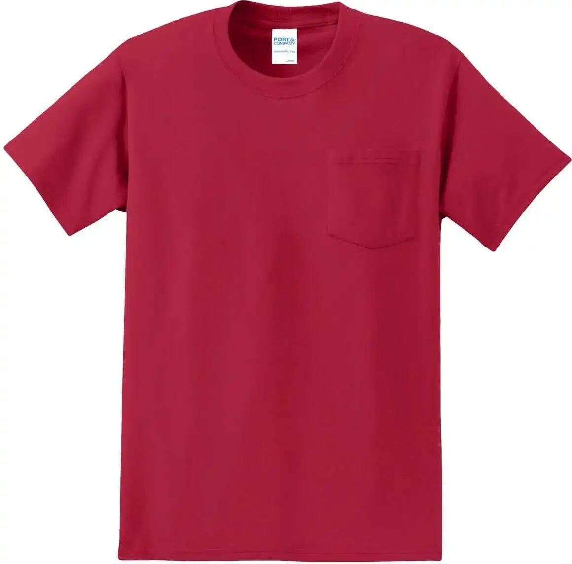 Port &amp; Company Pc61p Essential Pocket Tee - Red