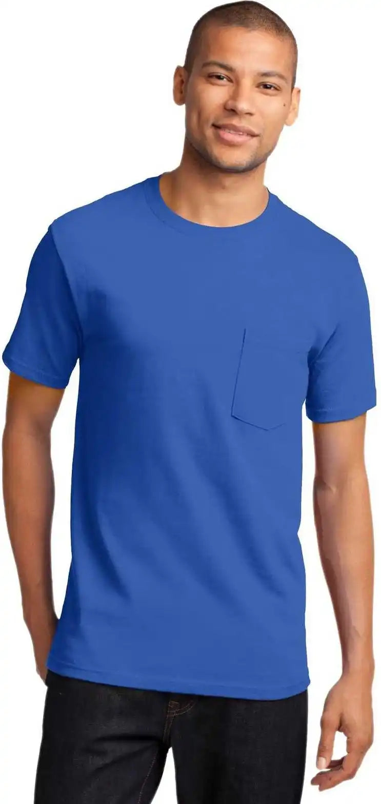 Port & Company Pc61p Essential Pocket Tee - Royal