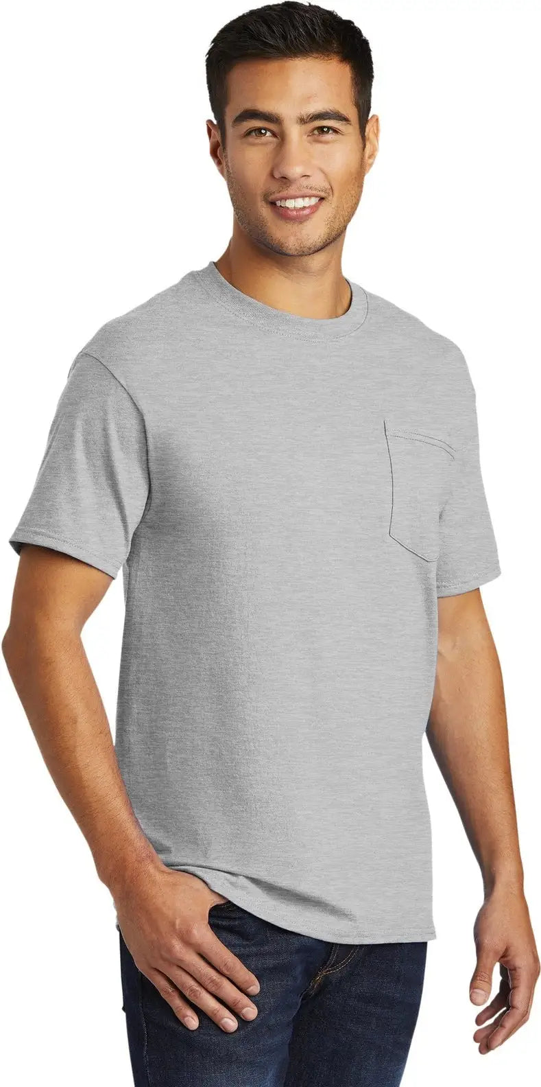 Port & Company Pc61pt co Tall Essential Pocket Tee - Ash