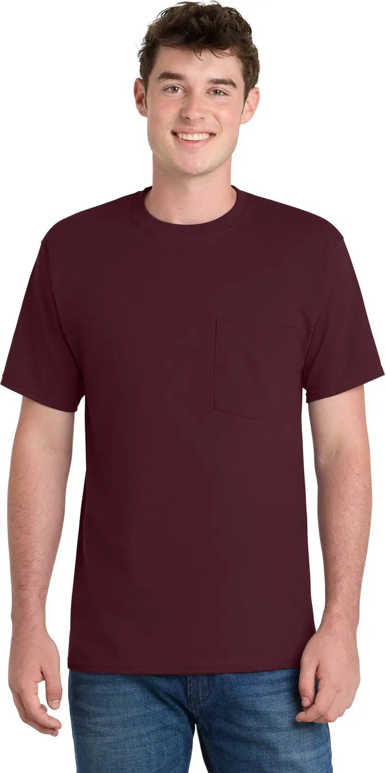 Port & Company Pc61pt co Tall Essential Pocket Tee - Athletic Maroon - Adult l
