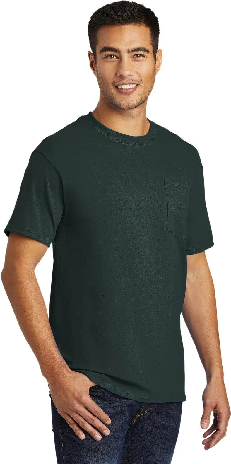 Port & Company Pc61pt co Tall Essential Pocket Tee - Dark Green