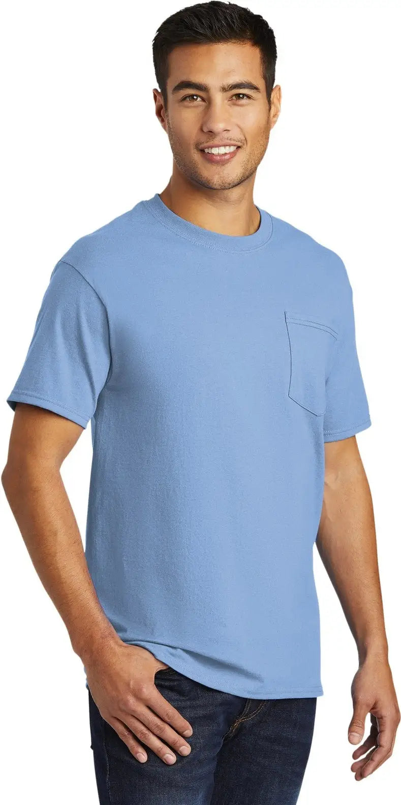 Port & Company Pc61pt co Tall Essential Pocket Tee - Light Blue
