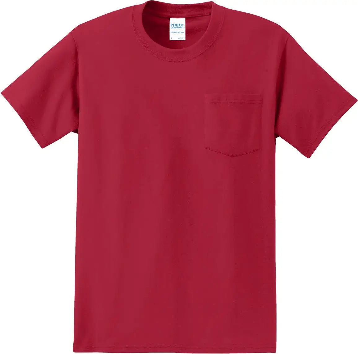 Port & Company Pc61pt co Tall Essential Pocket Tee - Red