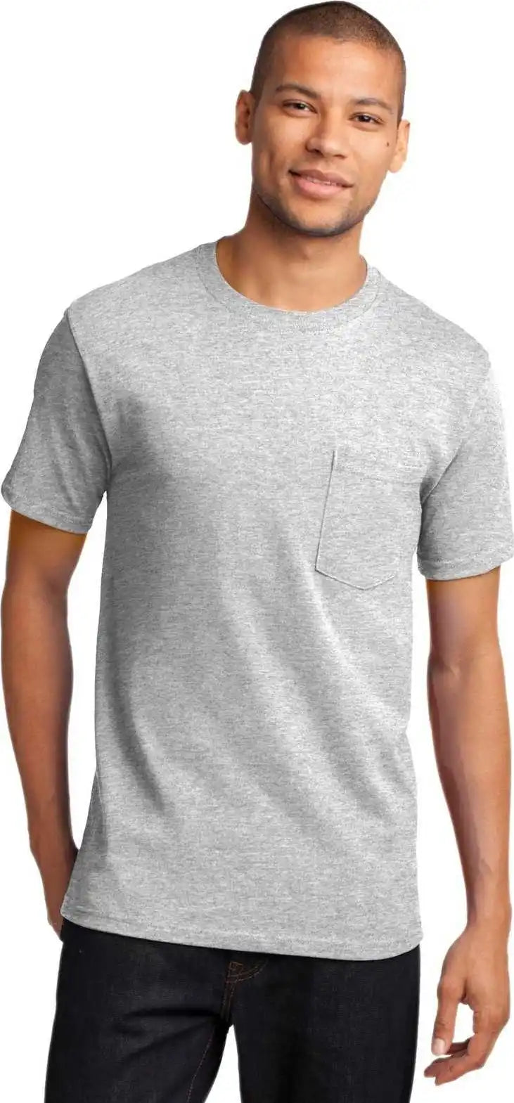 Port & Company Pc61pt Tall Essential Pocket Tee Ash
