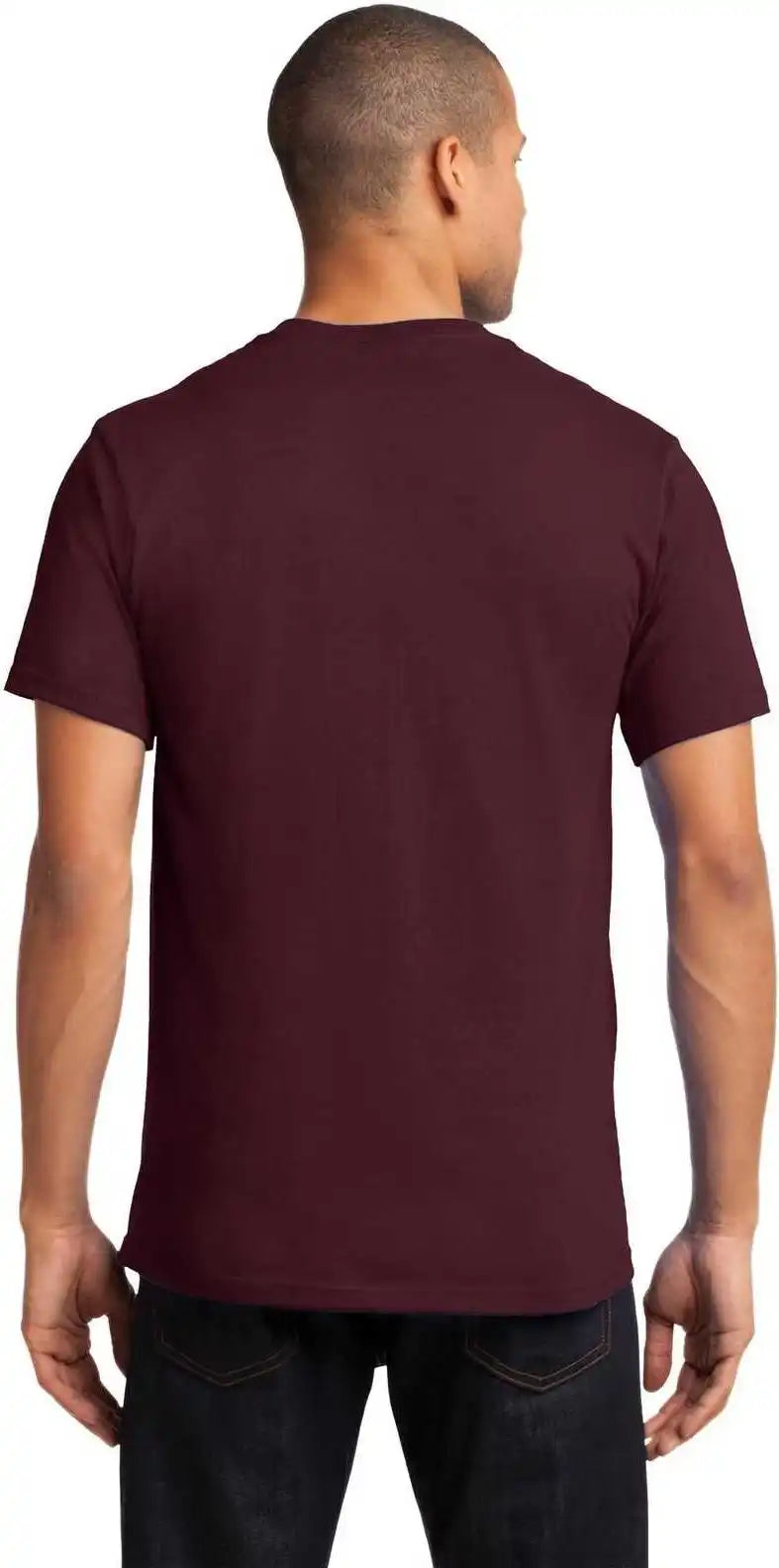 Port & Company Pc61pt Tall Essential Pocket Tee Athletic Maroon