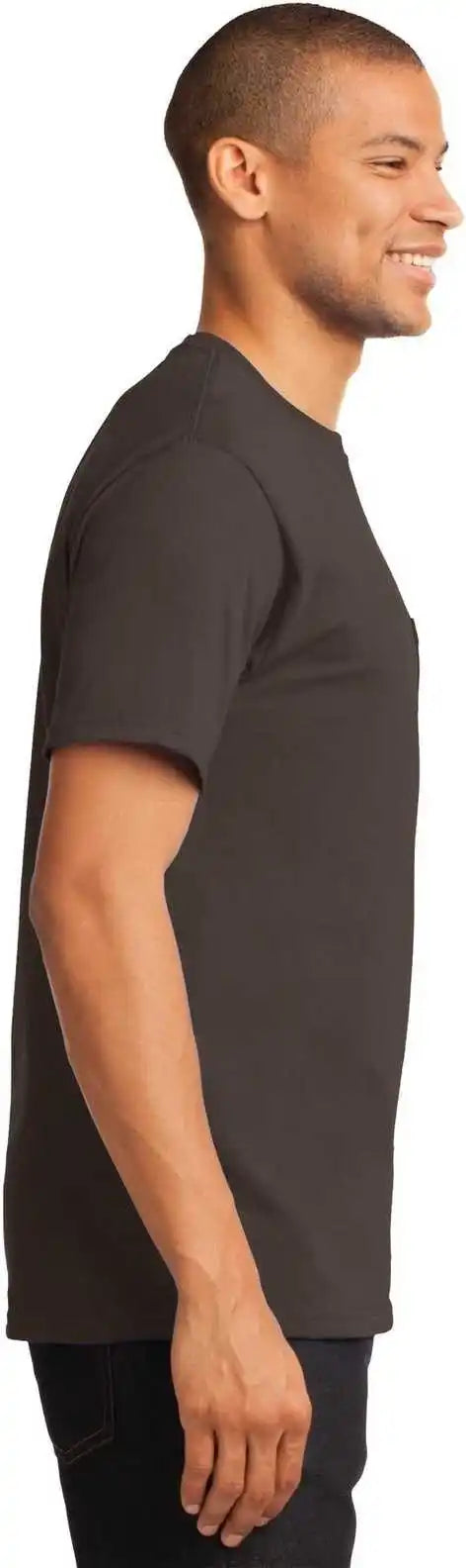 Port &amp; Company Pc61pt Tall Essential Pocket Tee - Brown