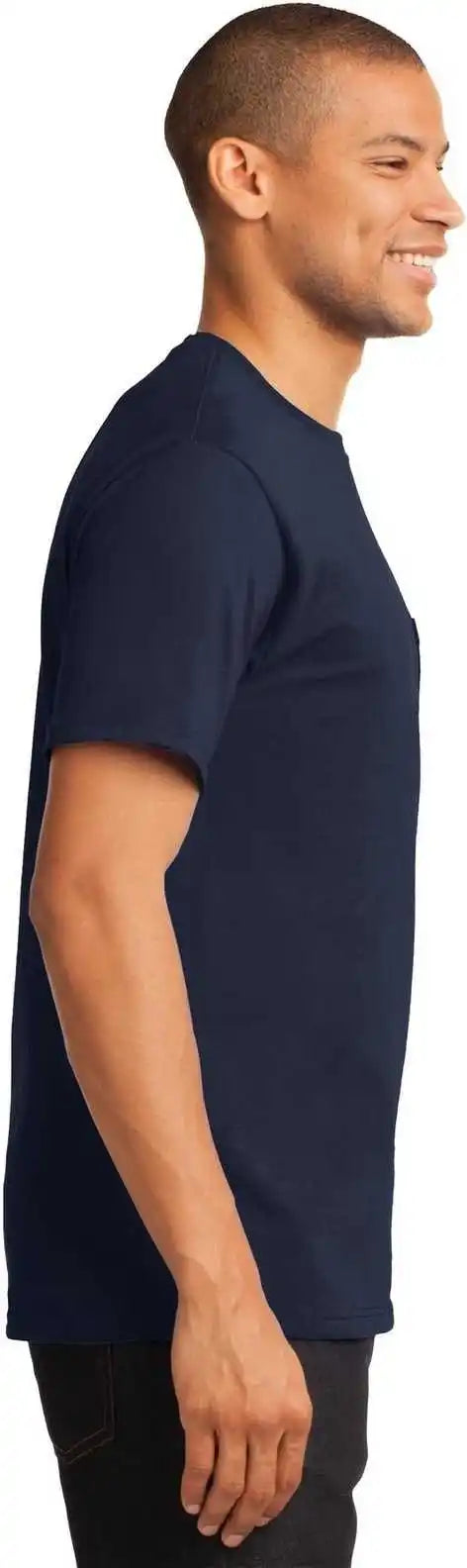 Port &amp; Company Pc61pt Tall Essential Pocket Tee Deep Navy