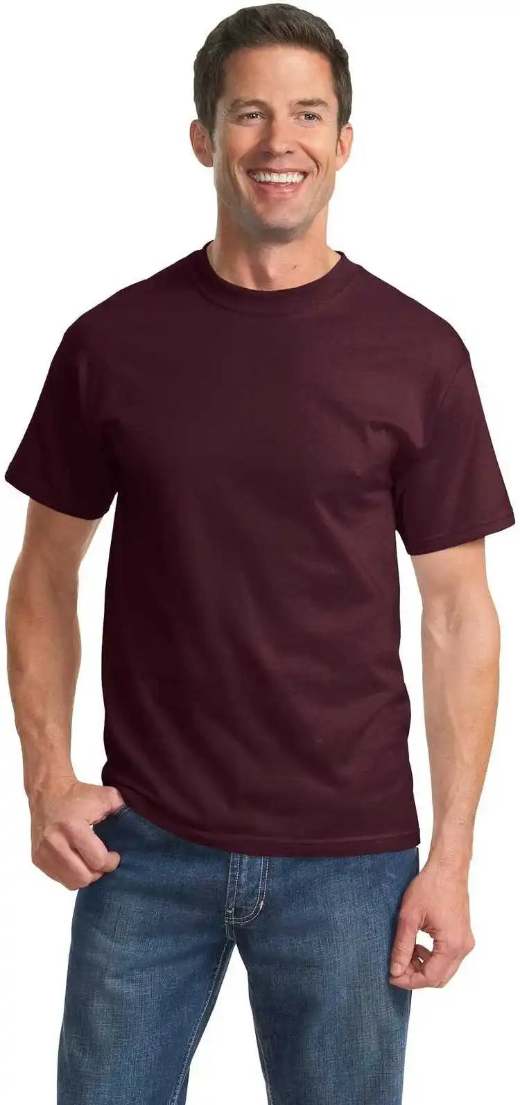 Port &amp; Company Pc61t Tall Essential Tee Athletic Maroon
