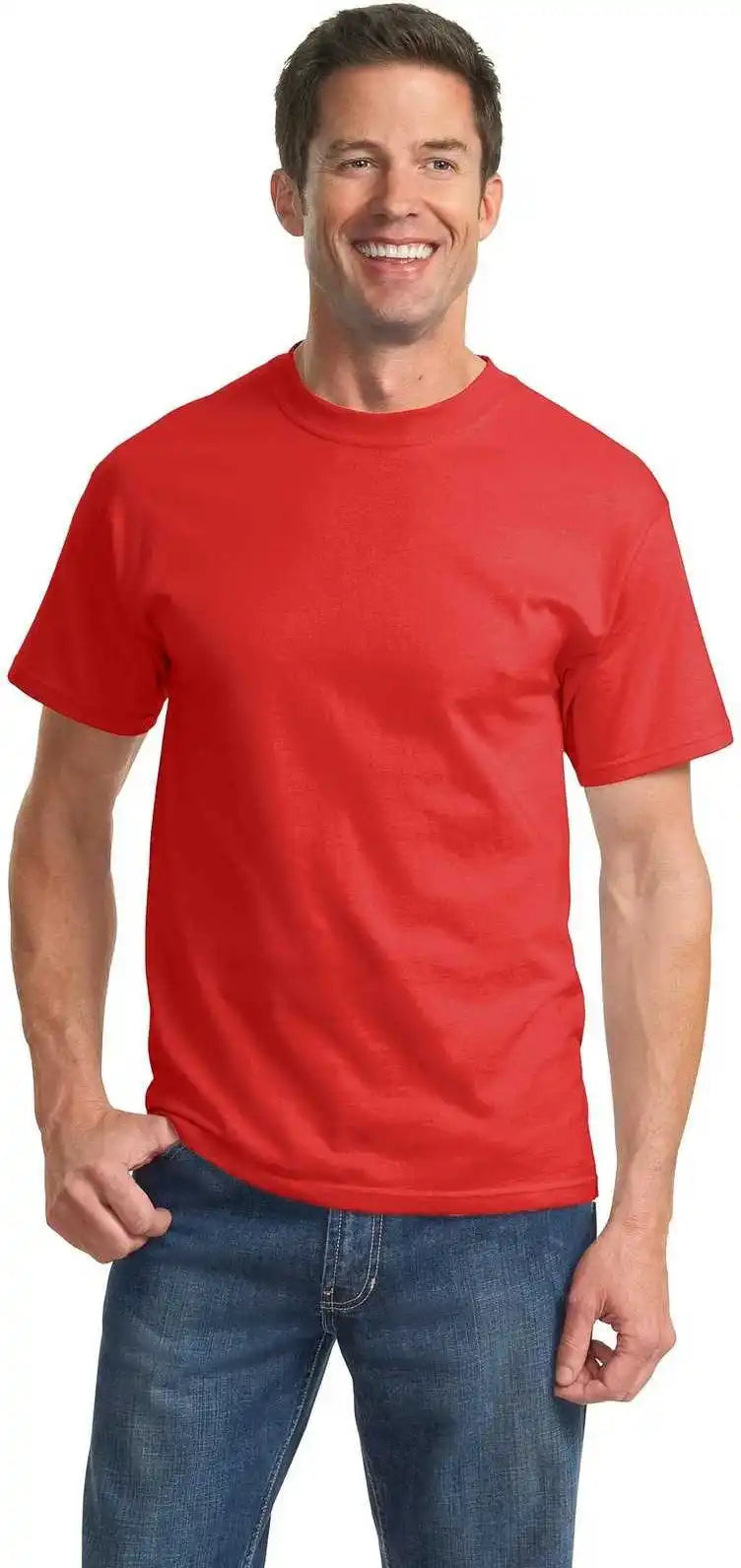 Port & Company Pc61t Tall Essential Tee Fiery Red