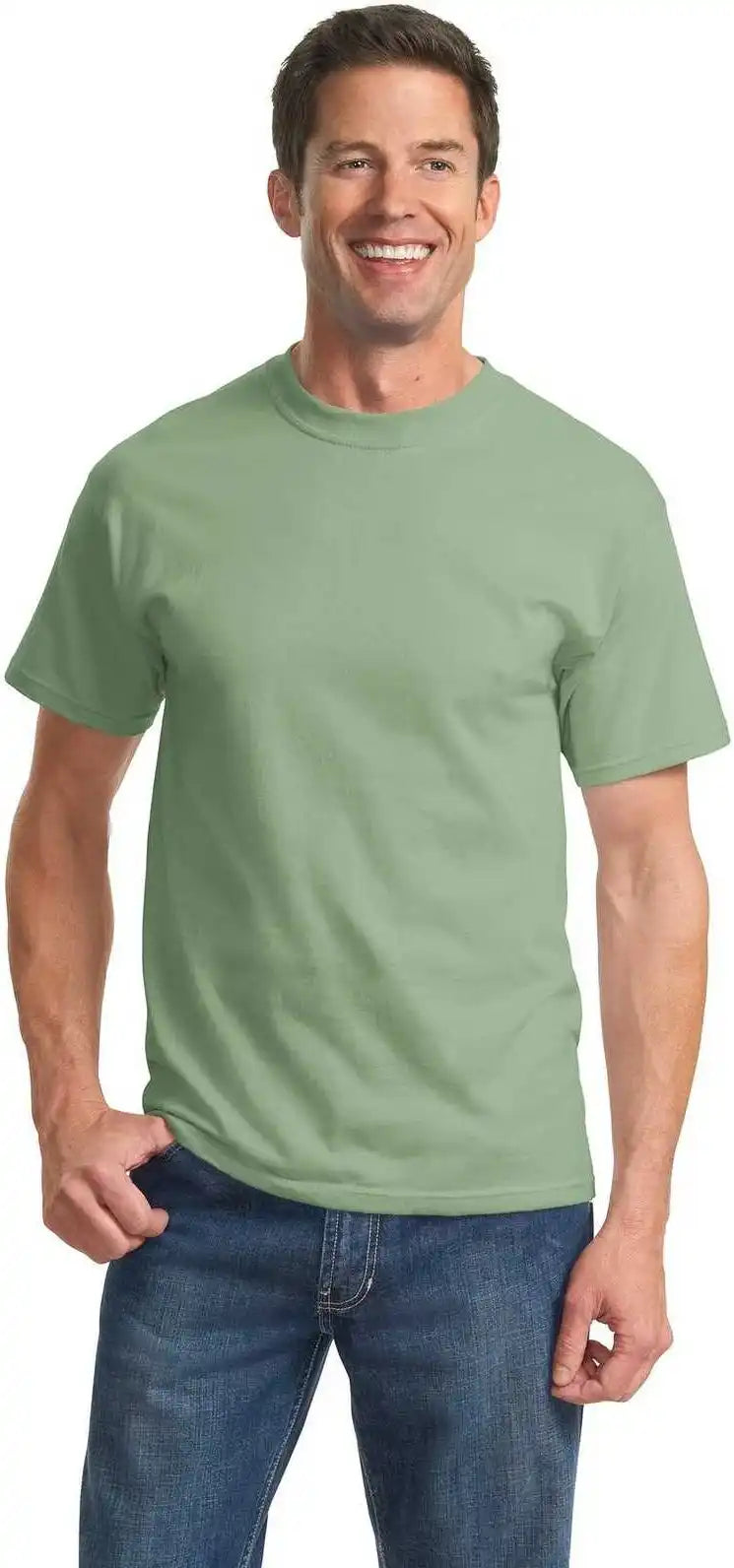 Port & Company Pc61t Tall Essential Tee Stonewashed Green