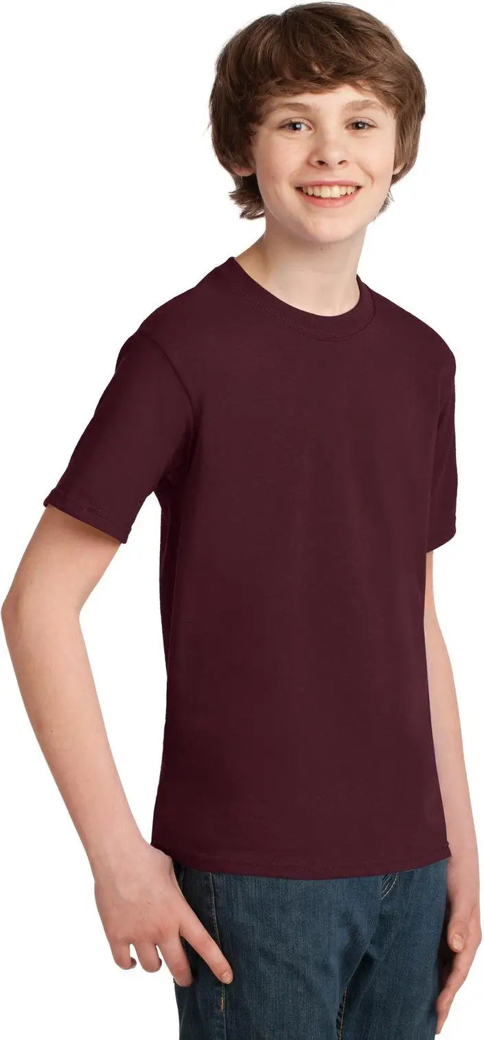 Port & Company Pc61y co Youth Essential Tee - Athletic Maroon