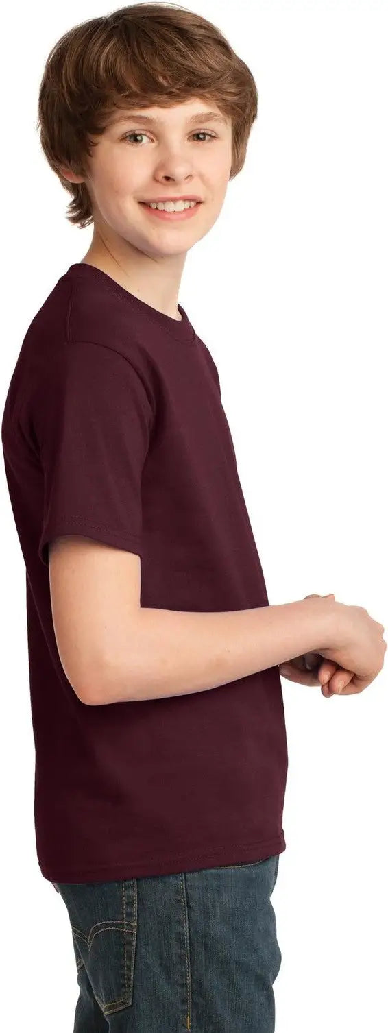 Port & Company Pc61y co Youth Essential Tee - Athletic Maroon