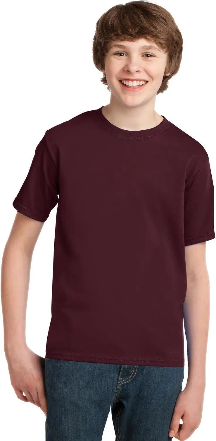 Port & Company Pc61y co Youth Essential Tee - Athletic Maroon - Xs