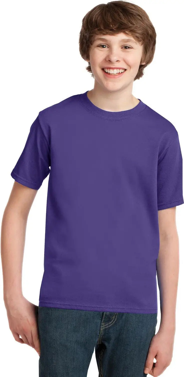 Port & Company Pc61y co Youth Essential Tee - Purple - Xs