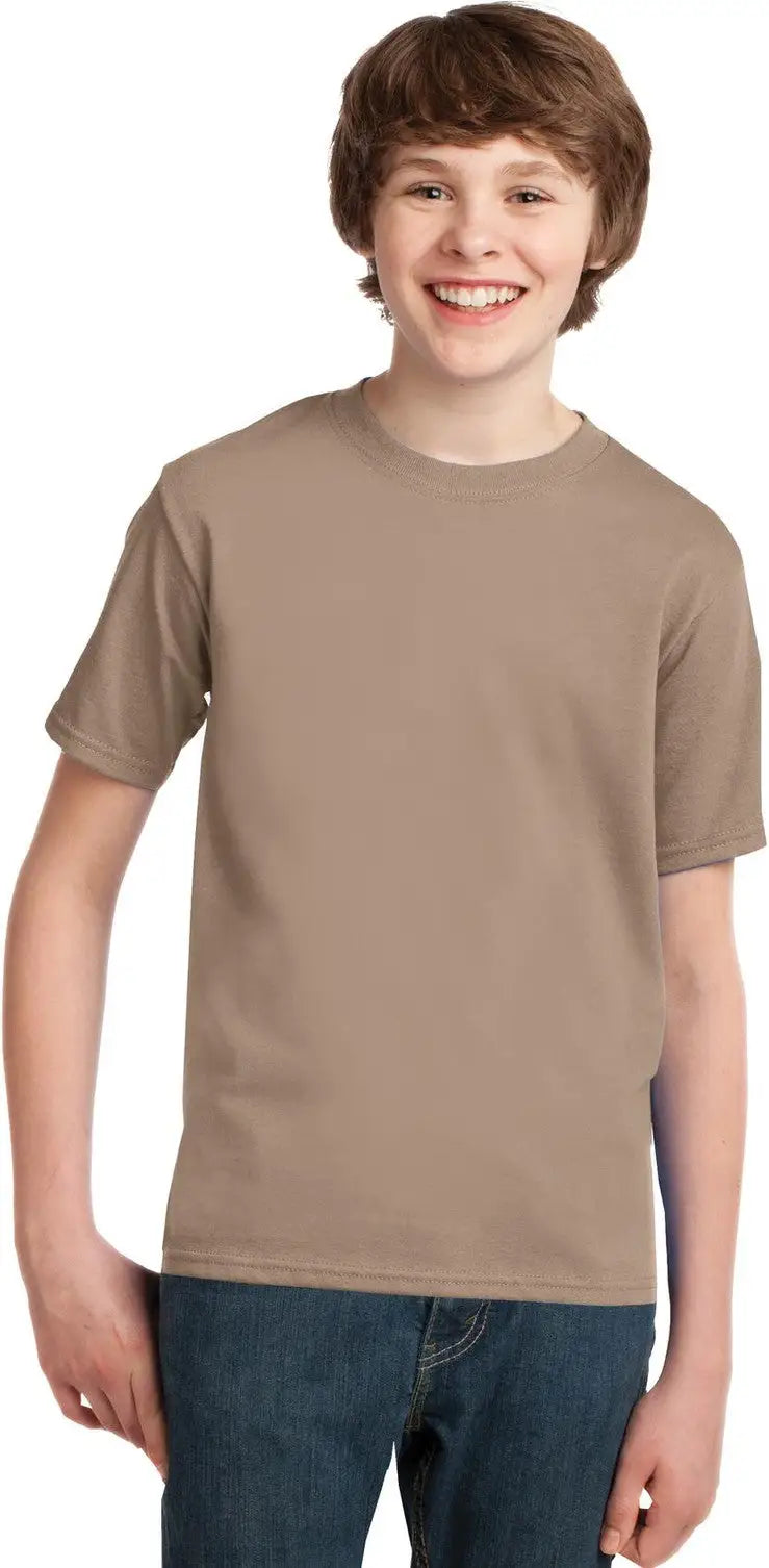 Port & Company Pc61y co Youth Essential Tee - Sand - Xs