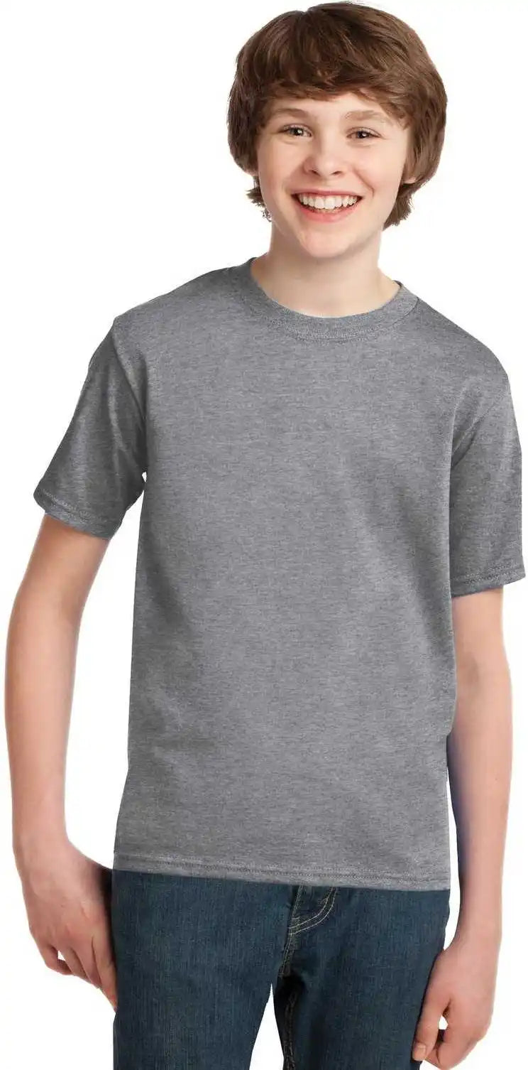 Port &amp; Company Pc61y Youth Essential Tee Athletic Heather