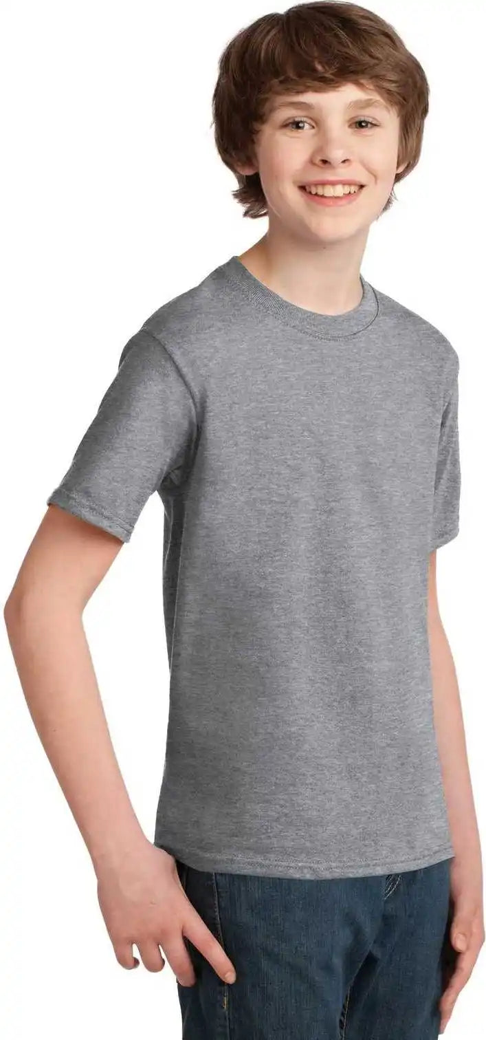 Port &amp; Company Pc61y Youth Essential Tee Athletic Heather