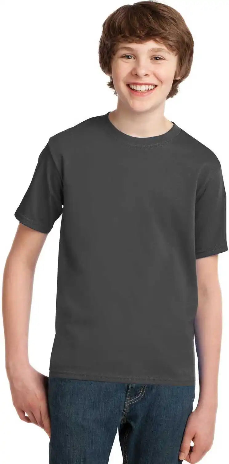Port & Company Pc61y Youth Essential Tee Charcoal