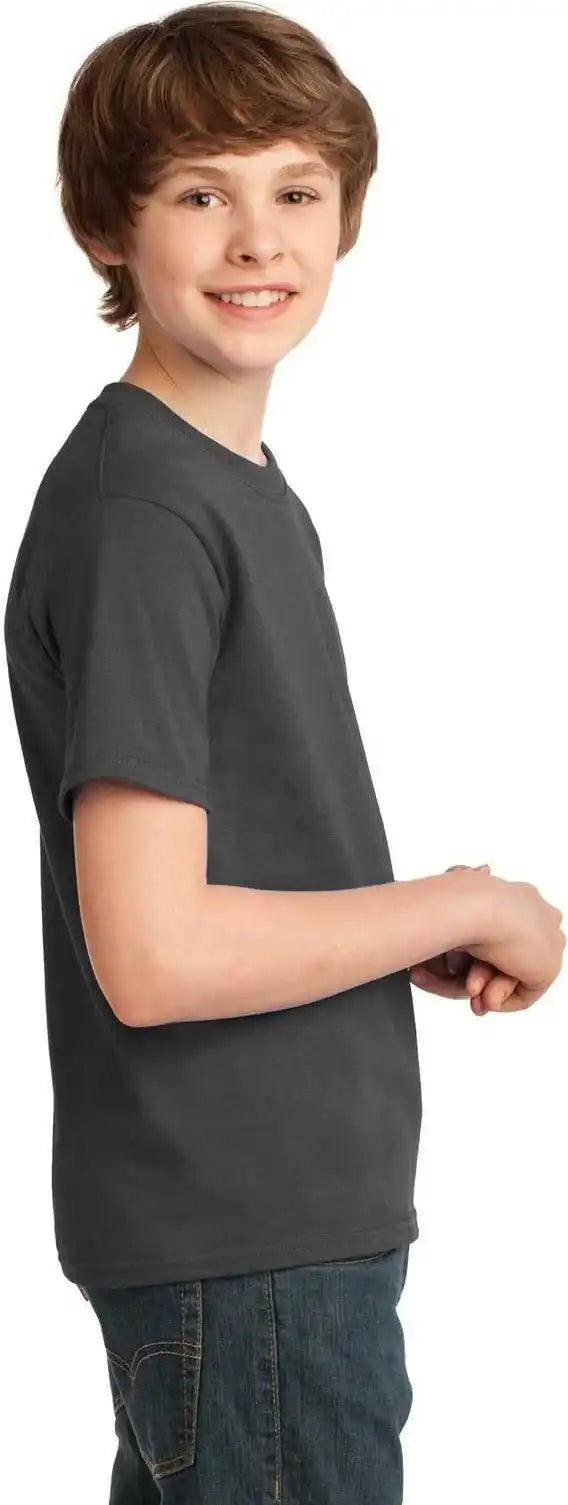 Port &amp; Company Pc61y Youth Essential Tee Charcoal