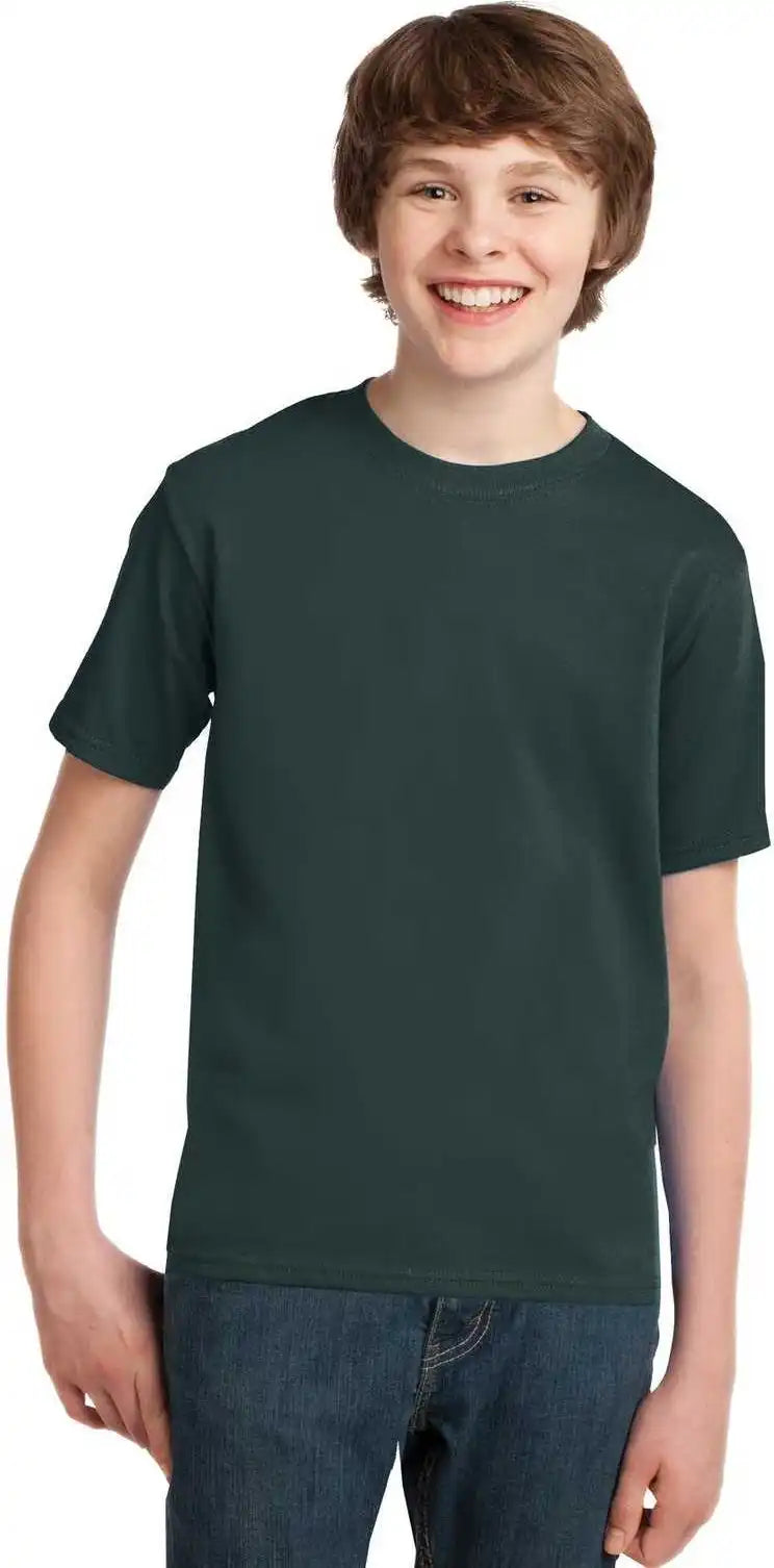 Port & Company Pc61y Youth Essential Tee Dark Green
