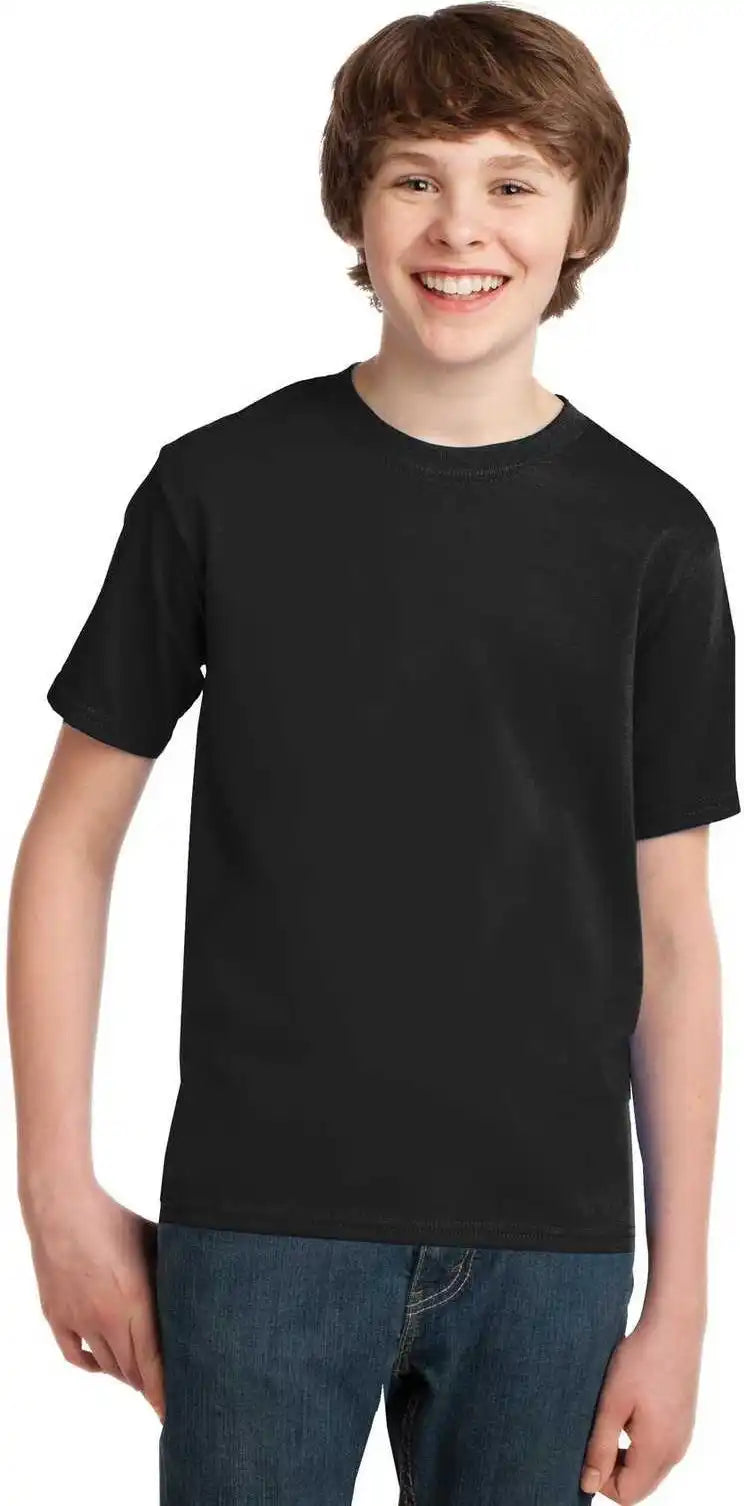 Port & Company Pc61y Youth Essential Tee Jet Black