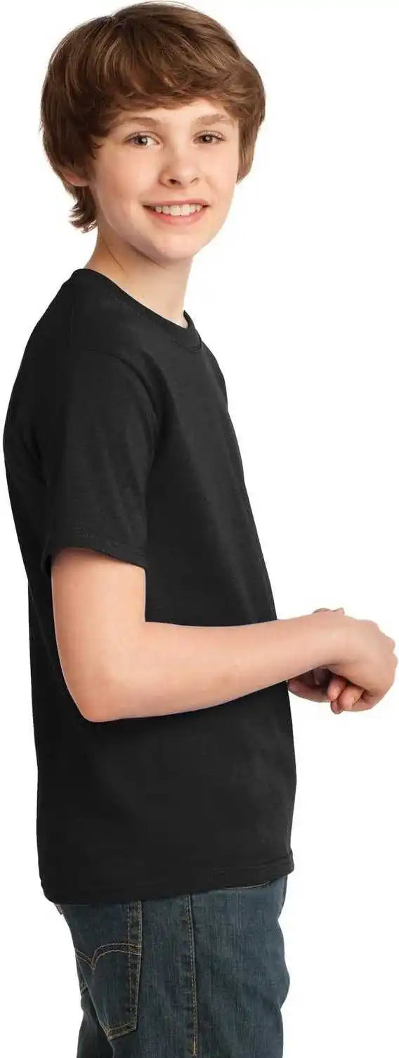 Port &amp; Company Pc61y Youth Essential Tee Jet Black