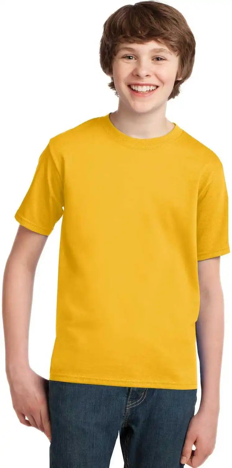Port &amp; Company Pc61y Youth Essential Tee Lemon Yellow