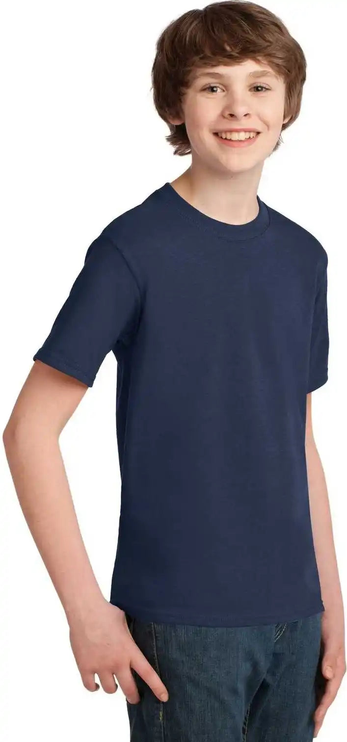 Port &amp; Company Pc61y Youth Essential Tee Navy