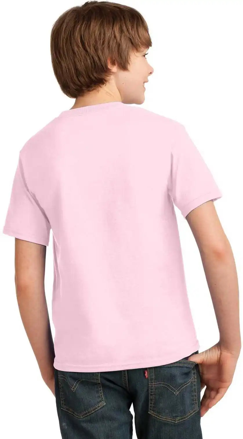 Port &amp; Company Pc61y Youth Essential Tee Pale Pink