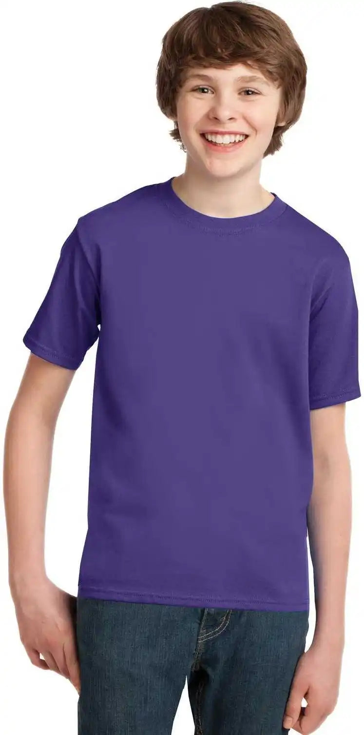Port & Company Pc61y Youth Essential Tee Purple