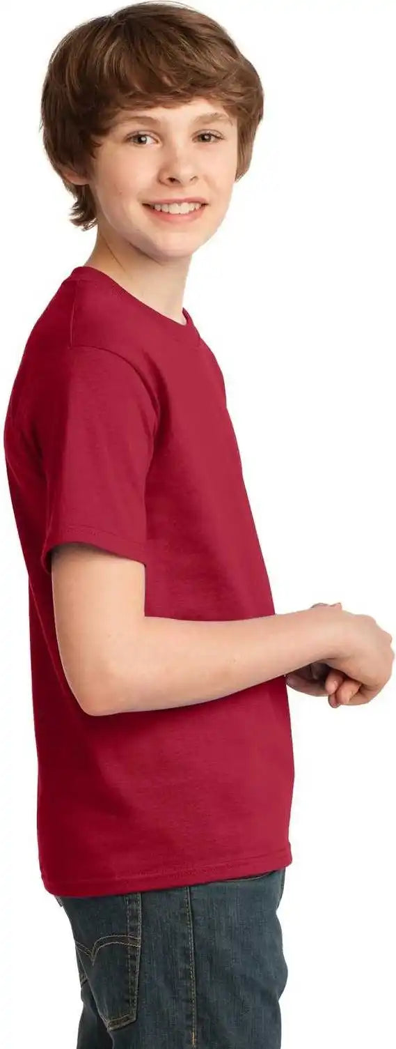 Port &amp; Company Pc61y Youth Essential Tee Red