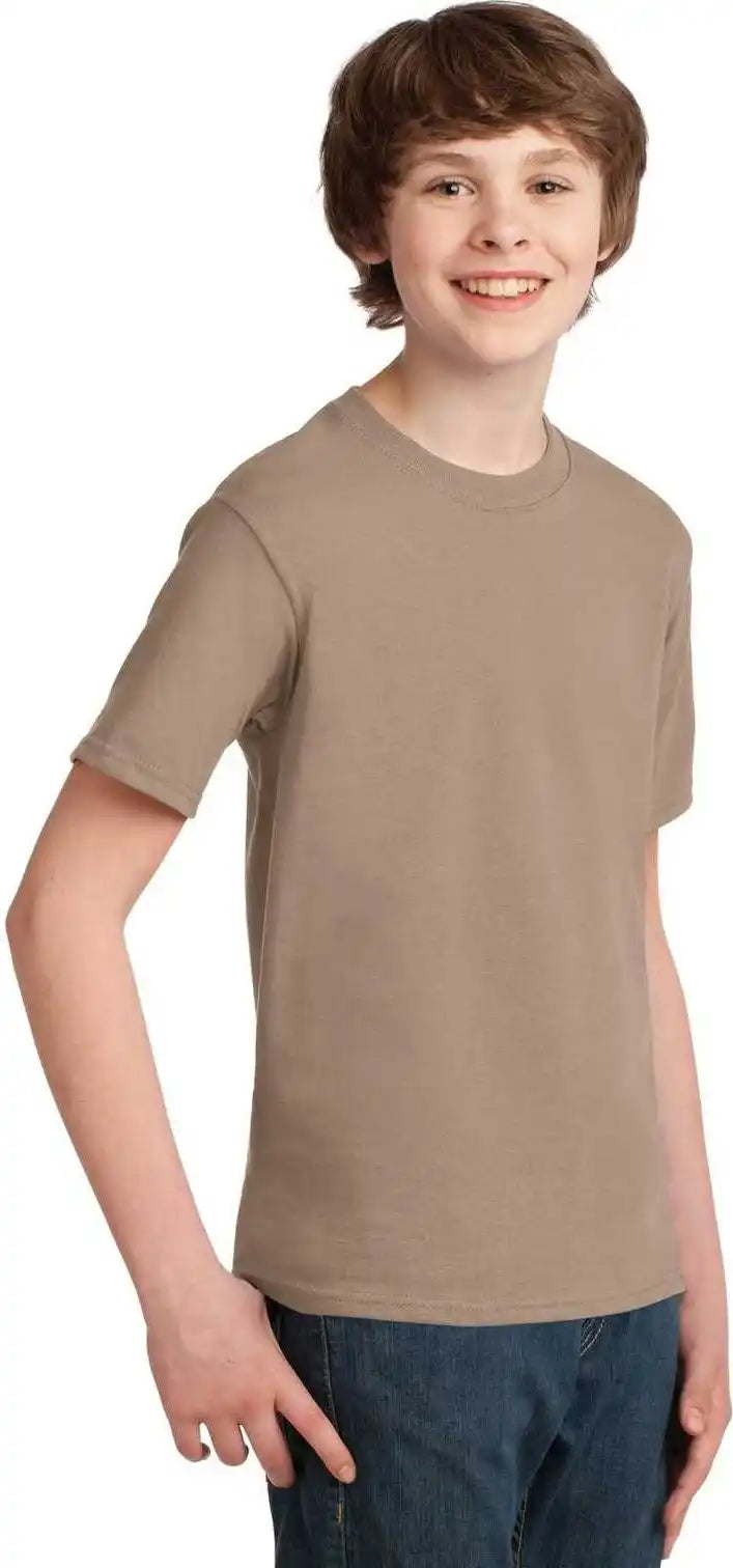 Port &amp; Company Pc61y Youth Essential Tee - Sand
