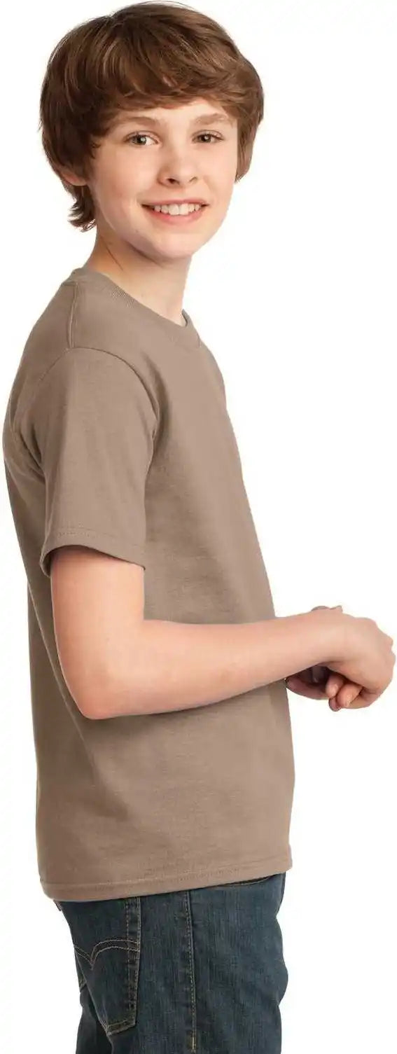 Port &amp; Company Pc61y Youth Essential Tee - Sand