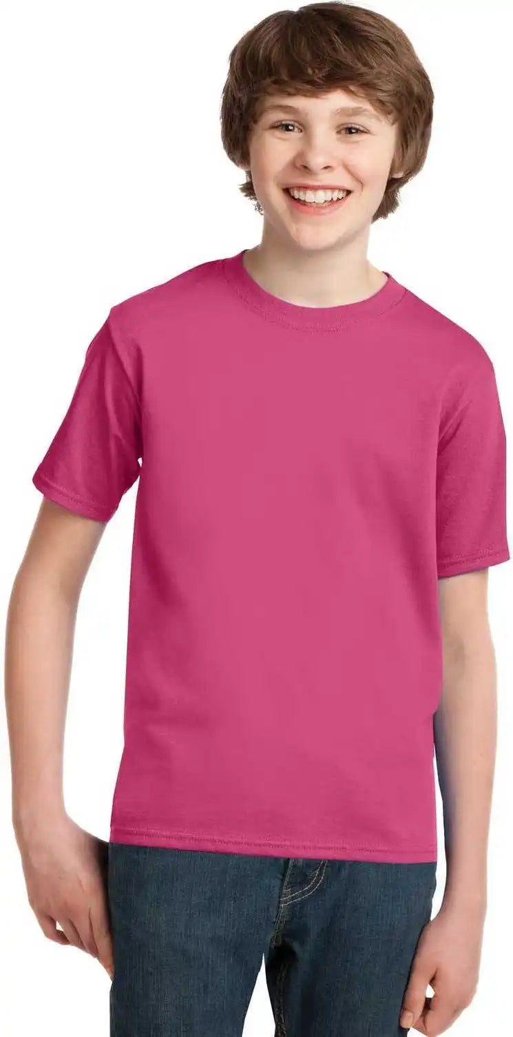 Port &amp; Company Pc61y Youth Essential Tee Sangria