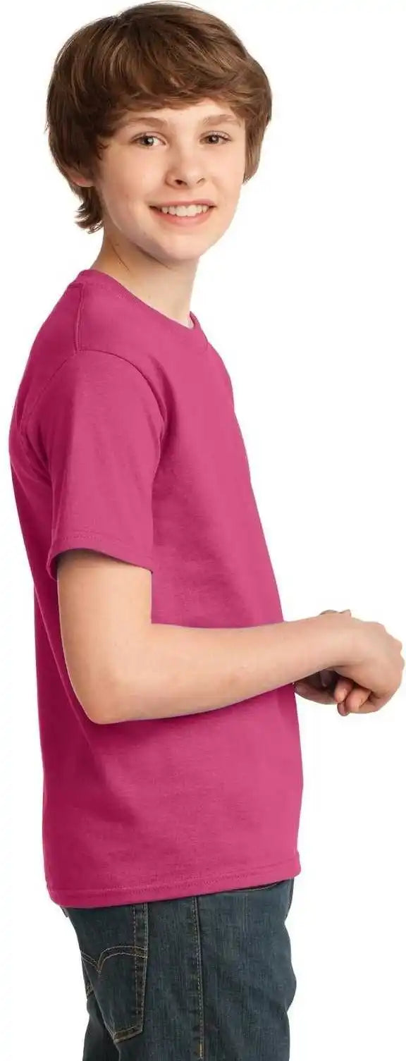 Port &amp; Company Pc61y Youth Essential Tee Sangria