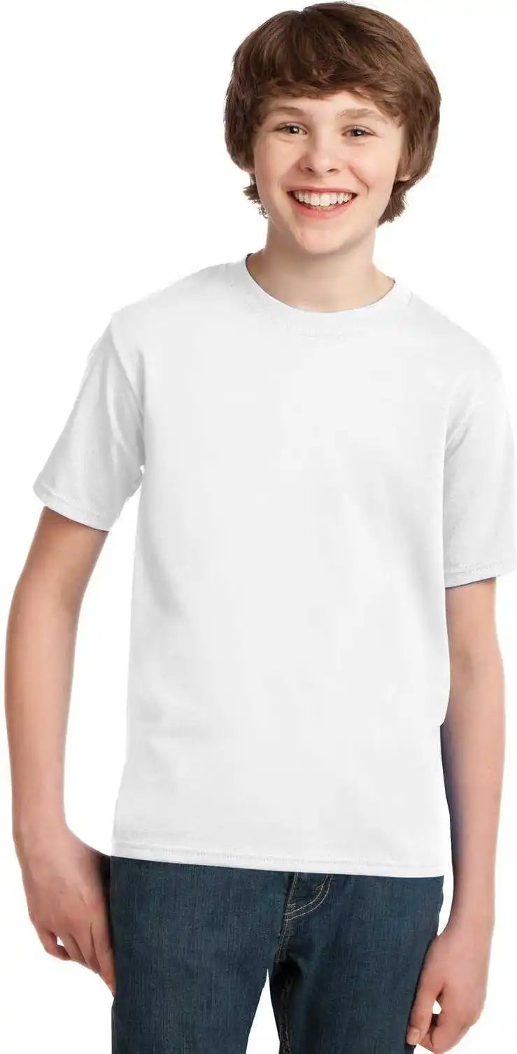 Port &amp; Company Pc61y Youth Essential Tee White