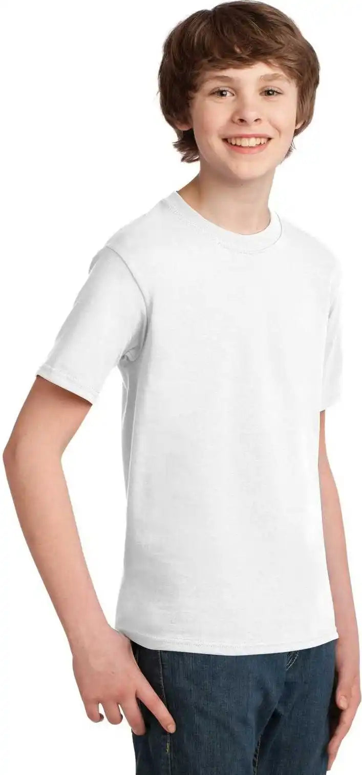 Port &amp; Company Pc61y Youth Essential Tee White