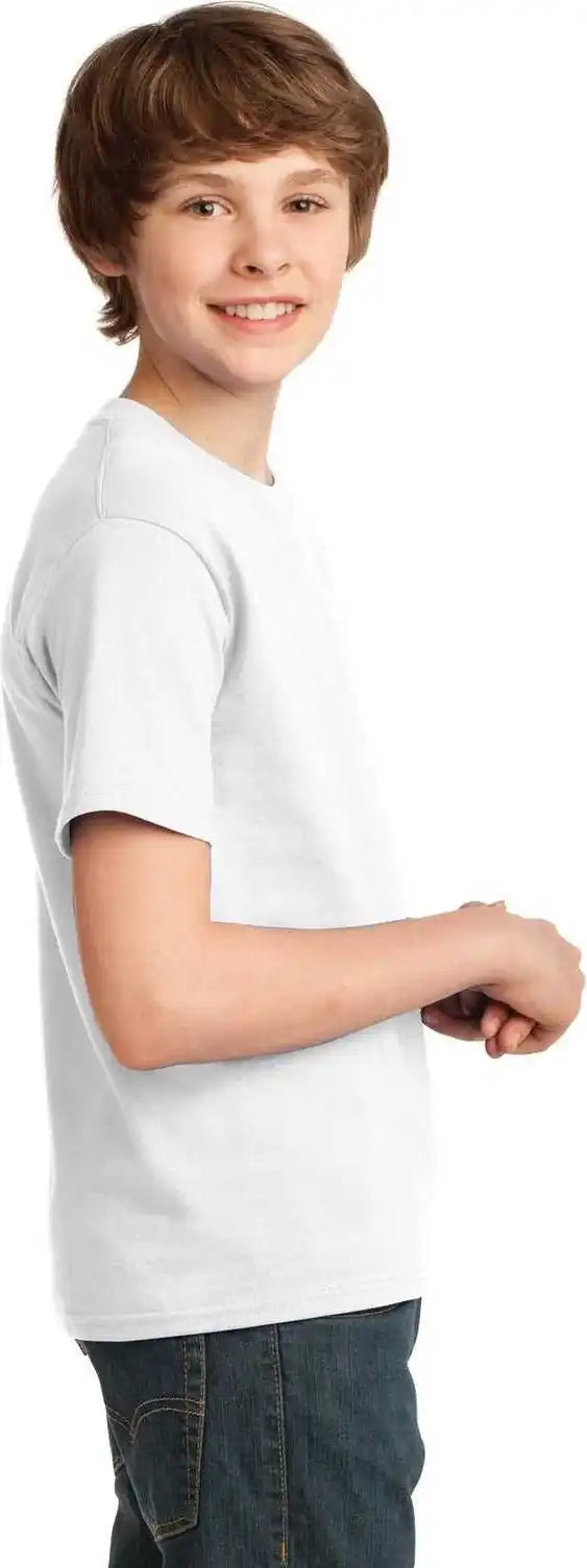 Port &amp; Company Pc61y Youth Essential Tee White