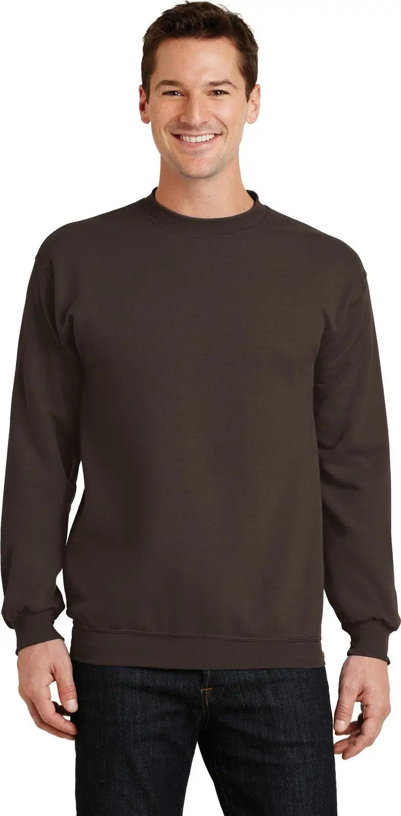 Port & Company Pc78 co Core Fleece Crewneck Sweatshirt - Dark Chocolate Brown - Adult s