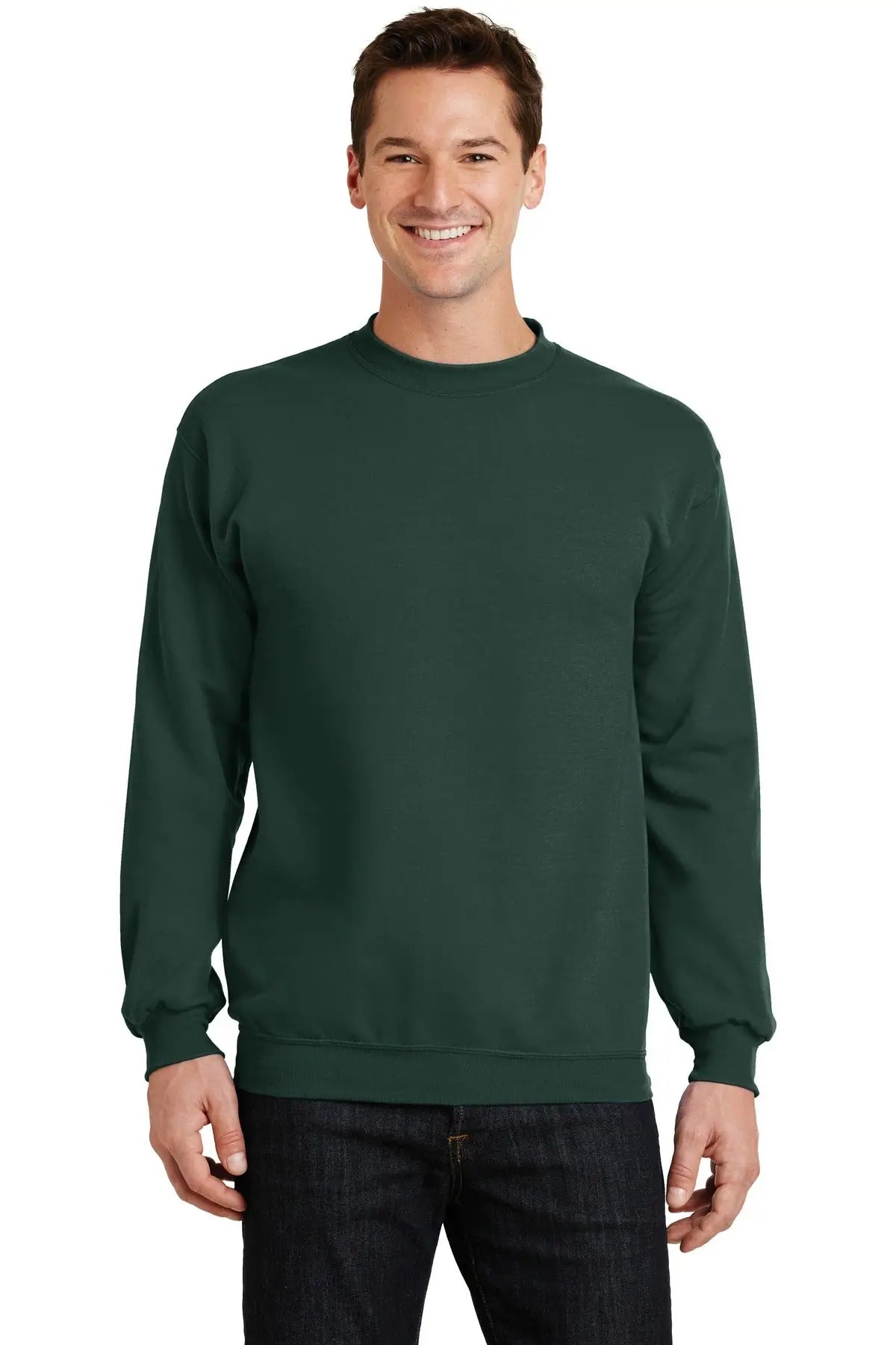 Port & Company Pc78 co Core Fleece Crewneck Sweatshirt - Dark Green - Adult s
