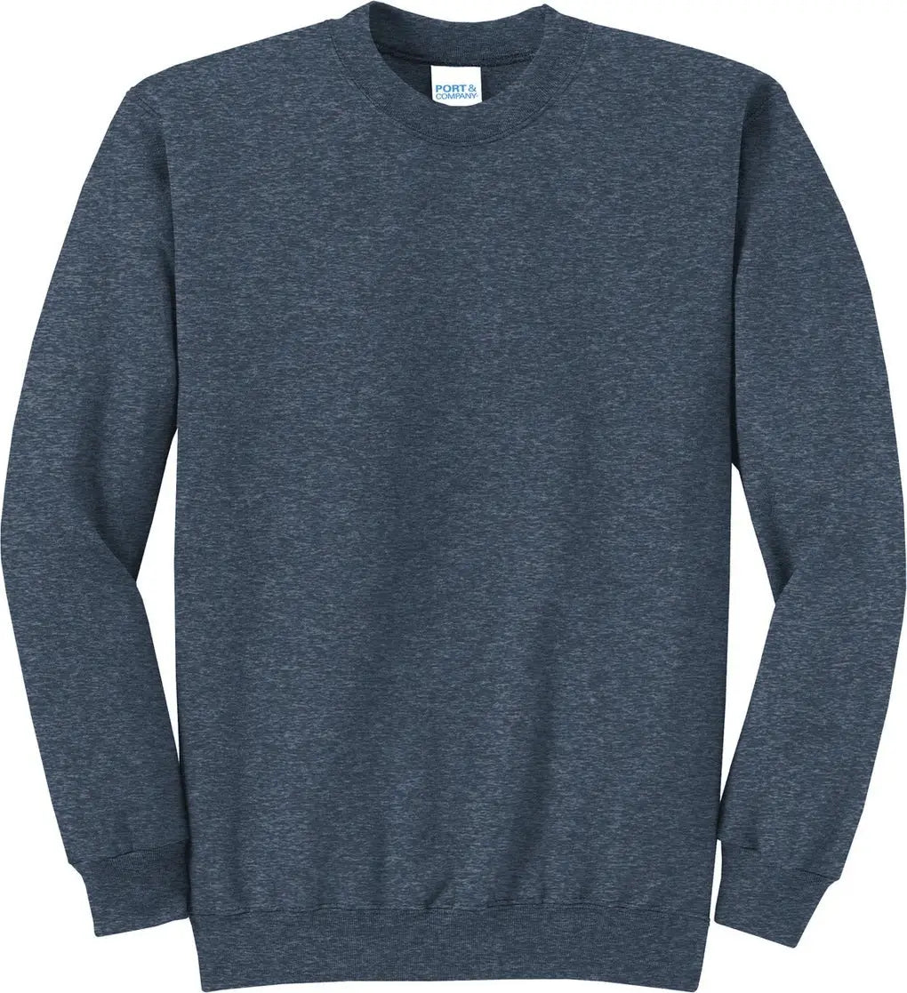 Port & Company Pc78 co Core Fleece Crewneck Sweatshirt - Heather Navy